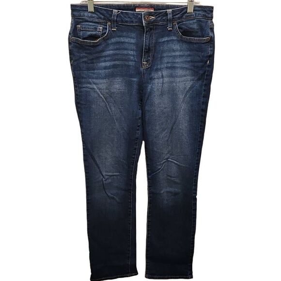 Tommy Hilfiger Denim - Tommy Hilfiger Women's Blue Five Pocket Style Curve Straight Jeans Size 10